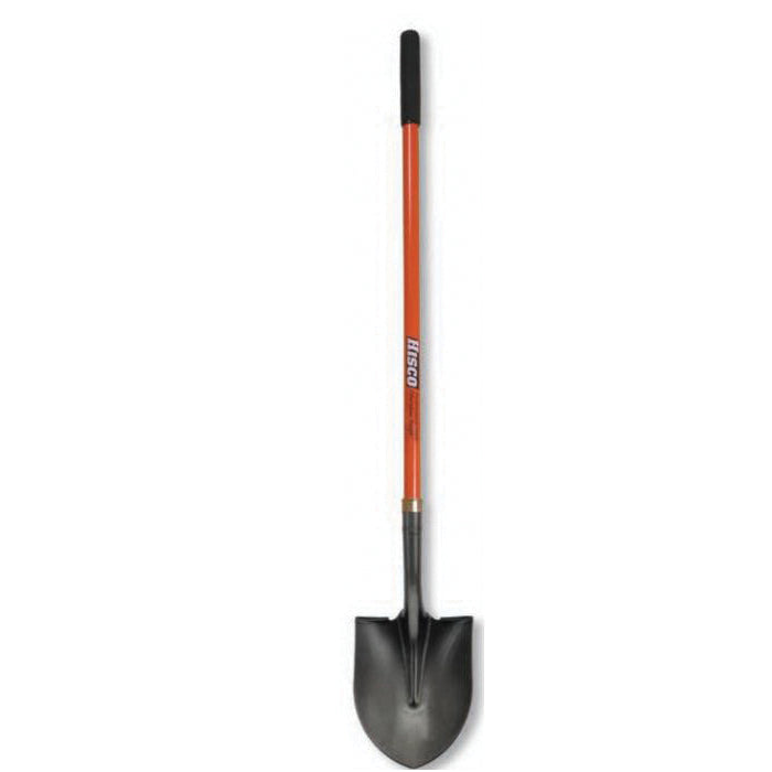 HISCO™ HIRP14L Shovel, 8-7/8 in W Blade, 11-3/4 in L Blade, Steel Blade, 47 in L Handle, Fiberglass Handle