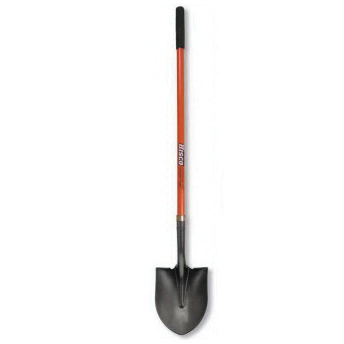 HISCO™ HIRP14L-CB Shovel, 8-7/8 in W Blade, 11-3/4 in L Blade, Steel Blade, 47 in L Handle, Fiberglass Handle