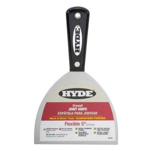 HYDE® Black & Silver® 02750 Joint Knife, 5 in W Blade, High Carbon Steel Blade, Nylon Handle