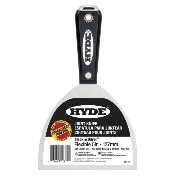 HYDE® Black & Silver® 02770 Hammer Head Joint Knife, 5 in L Blade, Carbon Steel Blade