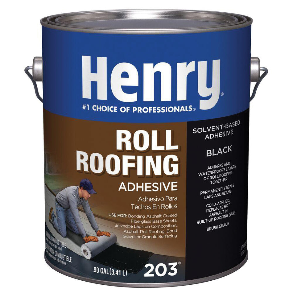 Henry® HE203042 Roll Roofing Adhesive, Paste, Black, Asphalt Base, 1.5 to 2 sq-ft/gal Coverage, 1 gal