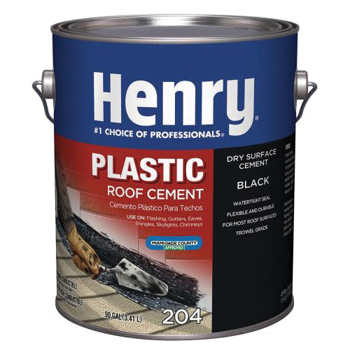 Henry® HE204042 Roof Cement, Paste, Black, Asphalt Base, 12.5 sq-ft/gal Coverage, 1 gal