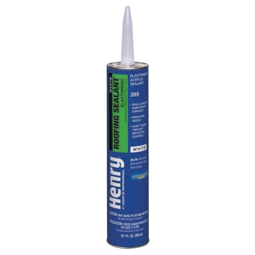 Henry® HE289104 Roof Sealant, White, 12.5 sq-ft/gal Coverage Area, 10.1 oz, Cartridge