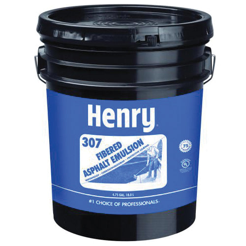 Henry® HE307074 Fibered Asphalt Emulsion, Viscous Liquid, Black, 5 gal, Pail