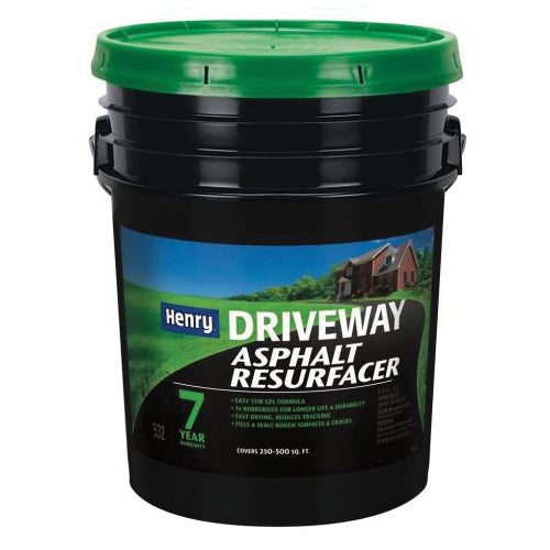 Henry® HE532074 Driveway Asphalt Resurfacer, Liquid, Black, Slight, 5 gal Pail