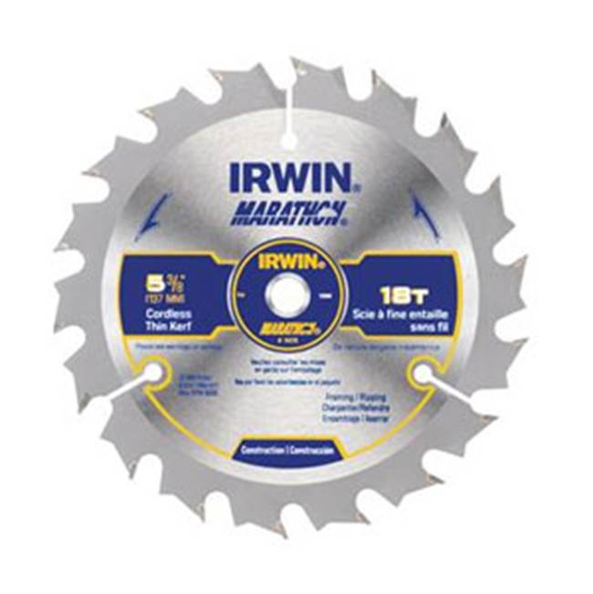 IRWIN® Construction Series 14015 Cordless Circular Saw Blade, 5-3/8 in Dia, Alternating Top Bevel, Face Ground Teeth