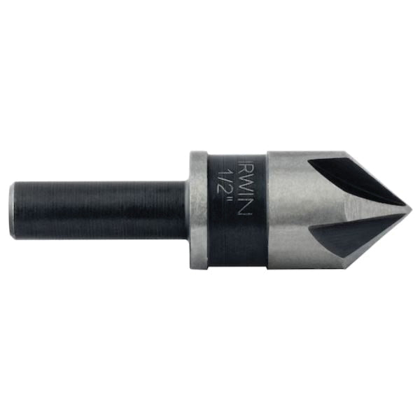 IRWIN® 1882789 Tapered Countersink Replacement Bit, #10 Drill Bit, 82 deg Countersink, Round Shank, 5 -Flute