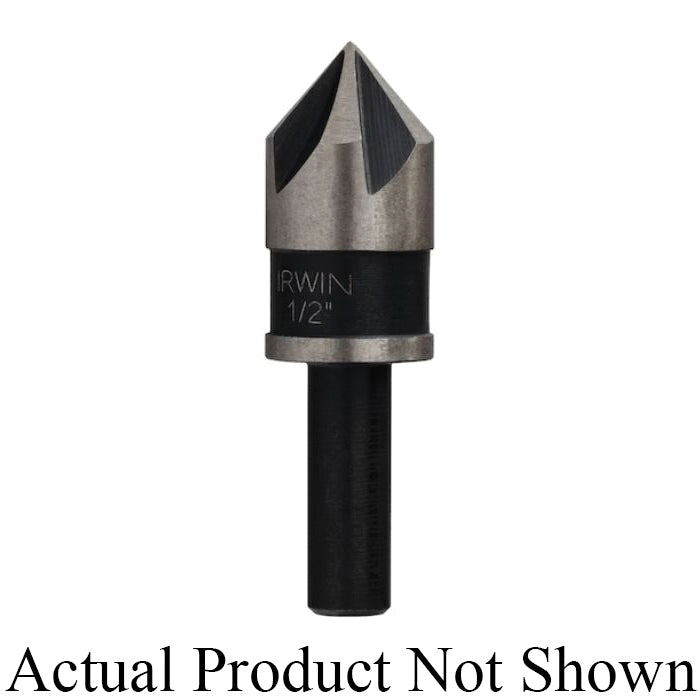 IRWIN® 1882789 Tapered Countersink Replacement Bit, #10 Drill Bit, 82 deg Countersink, Round Shank, 5 -Flute