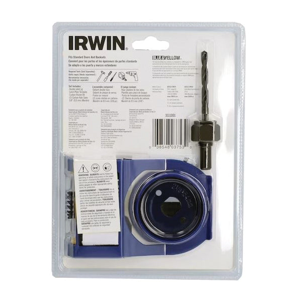 IRWIN® 3111001 Door Lock Installation Kit, Carbon Steel