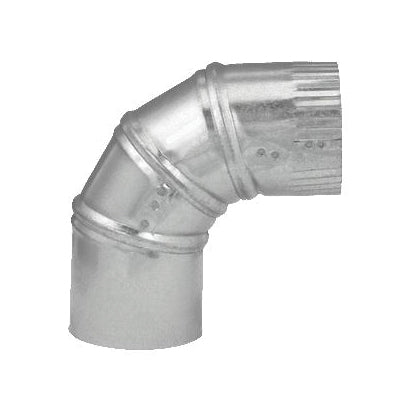 Imperial® GV0281 Adjustable Elbow, 90 deg, 28 ga, Steel, Galvanized