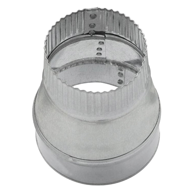 Imperial® GV0808-A Short Reducer, 4 x 3 in, Crimped Small End, 30 ga, Galvanized/Milled, Steel