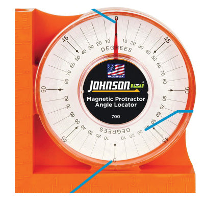 JOHNSON 700 Magnetic Angle Locator, Plastic Body