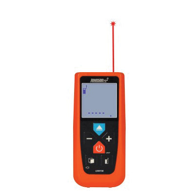 JOHNSON LDM150 Laser Meter, 2 in to 150 ft Measuring Range, +/-1/16 in Accuracy