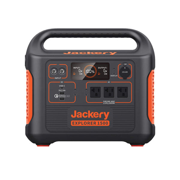 Jackery Explorer 1500 G1488A1800AH Portable Power Station, 110 V, 1800 W