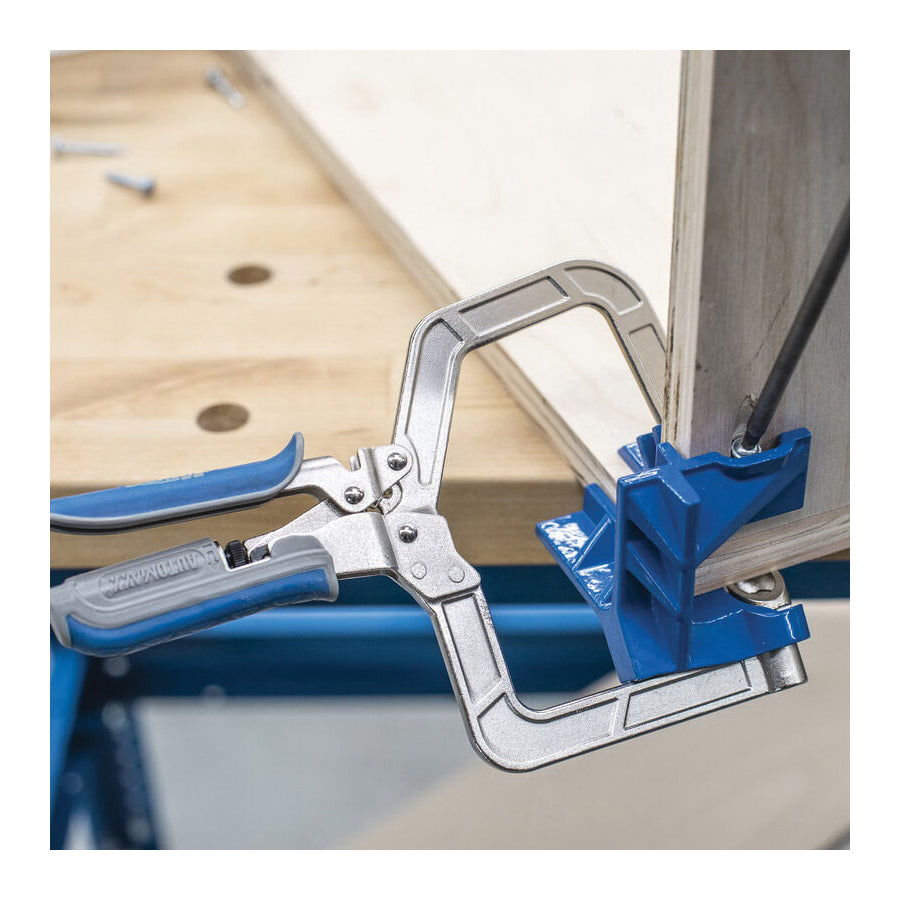 Kreg® KHCCC Corner Clamp, 1 in Max Opening, 90 deg Clamping, 3 in D Throat, Steel Body