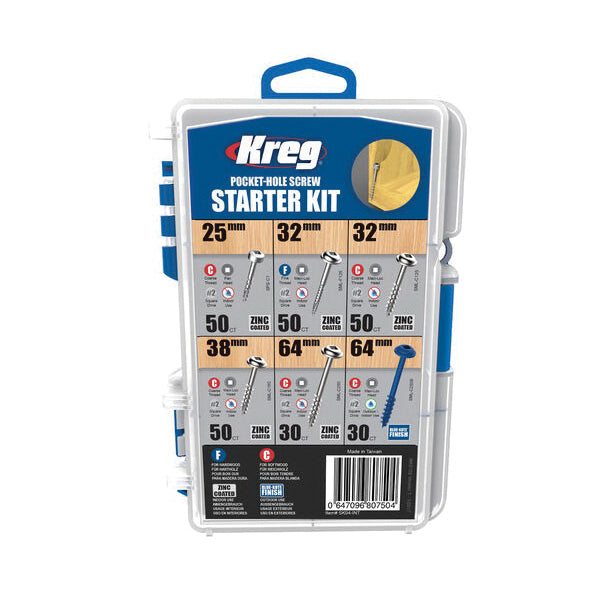 Kreg® SK04 Pocket Hole Screw Starter Kit, Pan Head, Steel