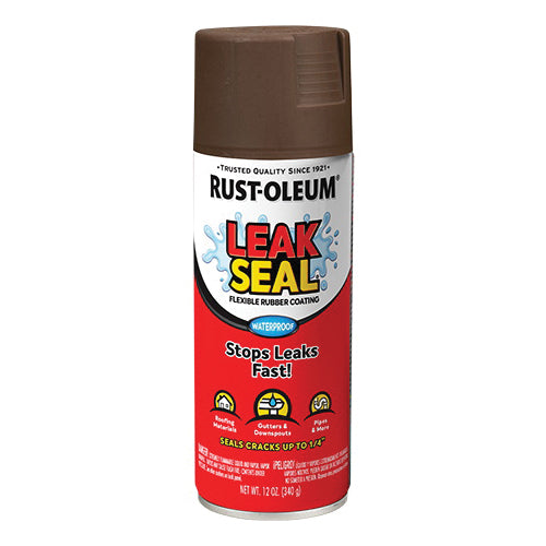 LEAKSEAL® 267976 Flexible Rubber Coating, Liquid, Brown, 2 hr Dry Time, 12 oz Aerosol Can