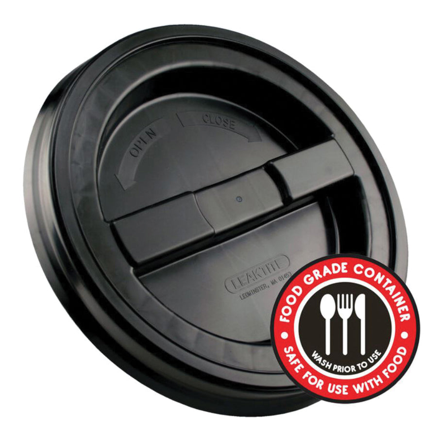 LEAKTITE® LD5GRLBK006 Screw-Top Lid, Plastic, Black, For Use With: 3 and 5 gal Buckets