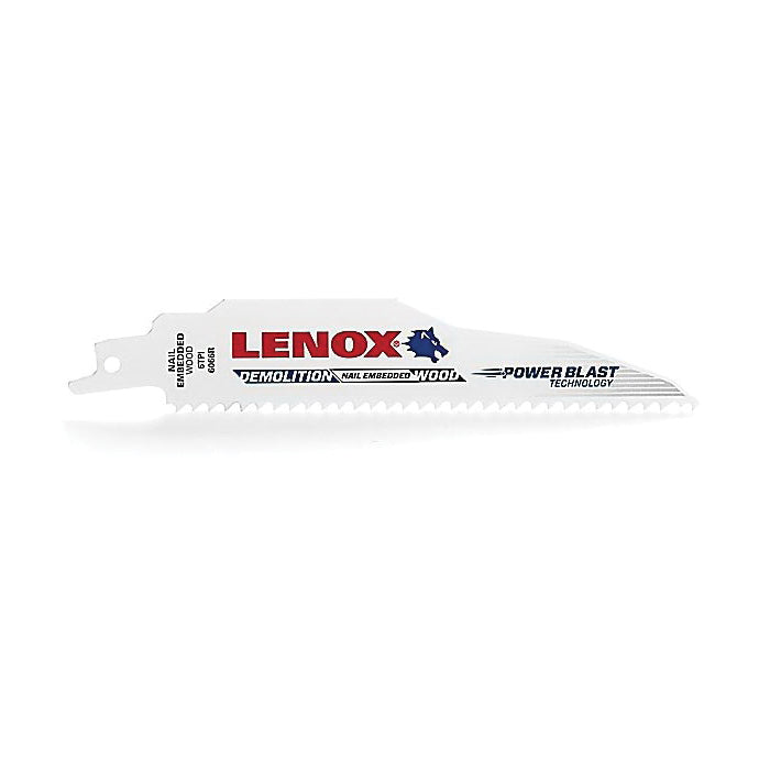 LENOX® 20371966R5 Demolition Reciprocating Saw Blade, 9 in L, 1 in W, Straight Cut, 6 TPI, Bi-Metal Cutting Edge