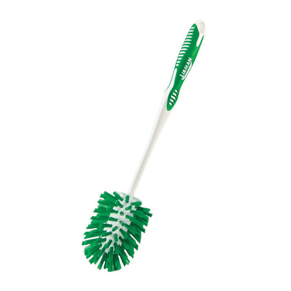 LIBMAN COMMERCIAL® 22 Round Bowl Brush, PET Bristle, 1 in L Trim, Rubber Handle, 14 in OAL