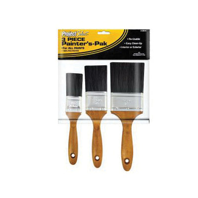 LINZER PROJECT SELECT™ A 225 Varnish Paint Brush Set, 1-1/2 in, 2 in, 3 in Brush, Polyester Bristle