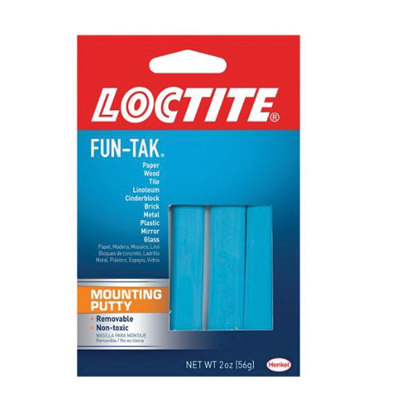 LOCTITE® FUN-TAK® 1087306 Mounting Putty, Solid, Blue, Minimal, 2 oz