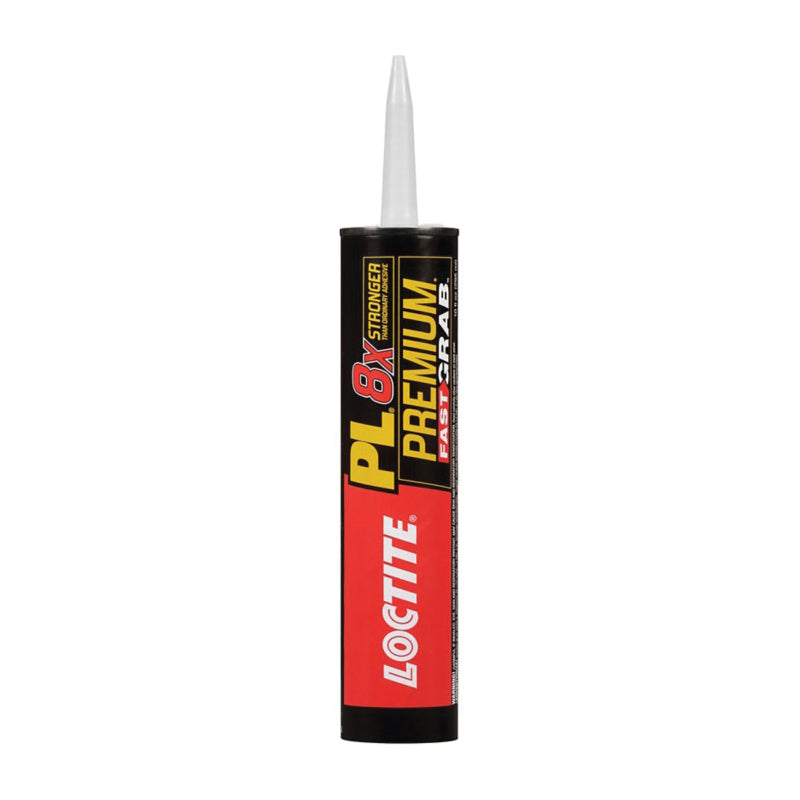 LOCTITE® PL Premium® 1417170 Fast-Grab Construction Adhesive, Paste, Gray, Aromatic, 24 to 48 hr Curing, 10 fl-oz