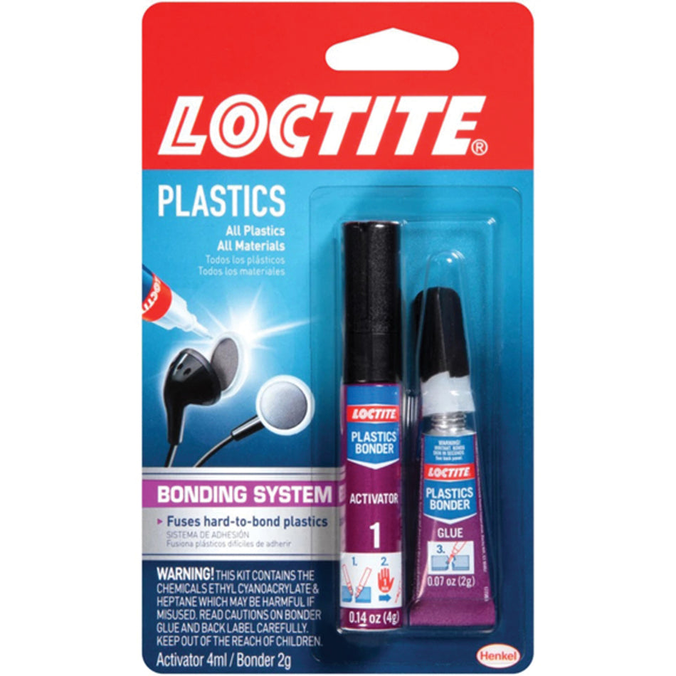 LOCTITE® 681925 Plastic Bonding System, Liquid, Clear, Solvent, 2 to 24 hr Curing, 4 mL, Tube