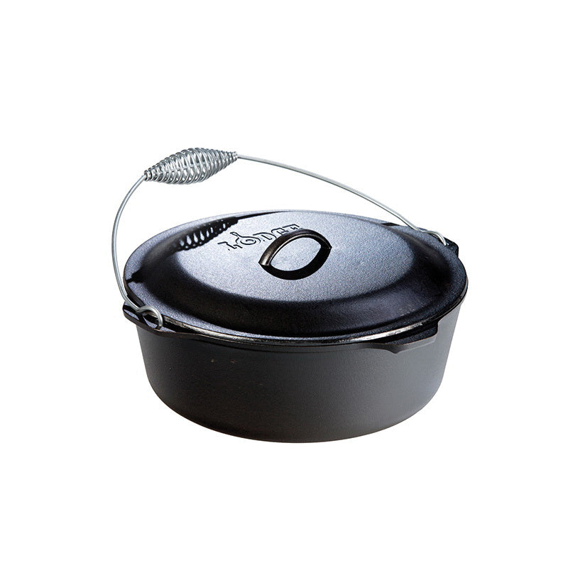 LODGE L12DO3 Dutch Oven, 9 qt Capacity, Iron, Induction Ready, Oven Safe