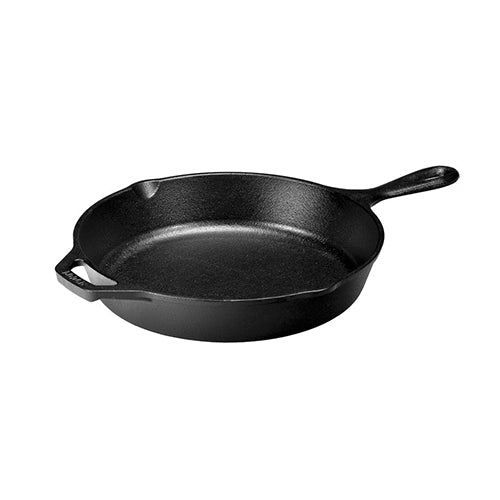 LODGE L8SK3 Skillet, 16.12 in L, 10.68 in W, 0.2 qt Capacity, Round, Cast Iron, Black