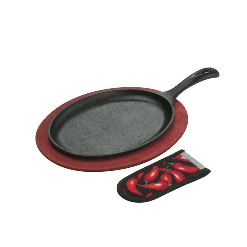 LODGE LFSR3 Fajita Cookware Set, Iron