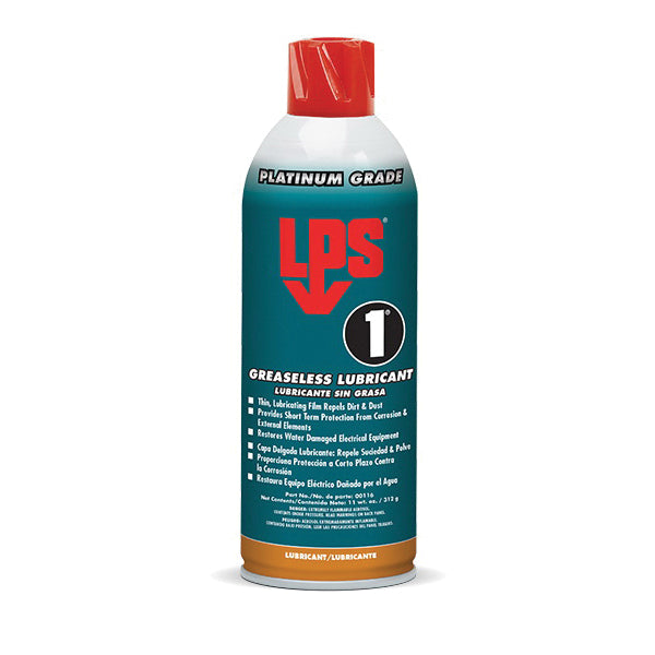 LPS® 00116 Greaseless Lubricant, 11 oz Aerosol Can, Gas Form, Amber, Characteristic Odor/Scent