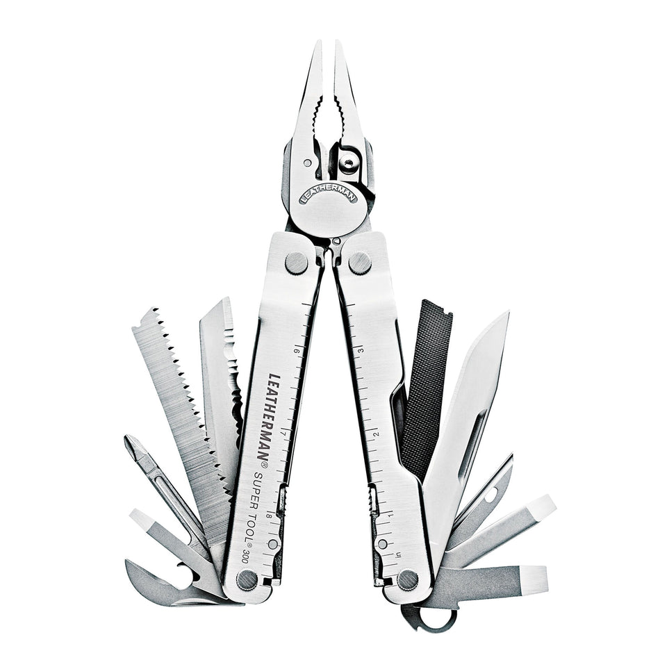 Leatherman® SUPER TOOL 300® 831103 Multi-Tool Plier, 19 -Blade, 3.2 in L Blade, 1.2 in W Blade, Stainless Steel Blade