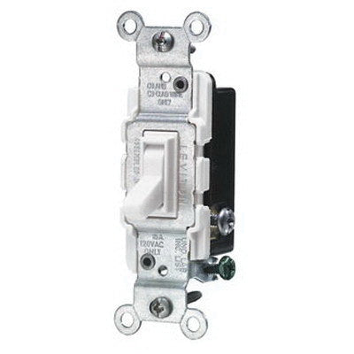 Leviton® 1453-2W Switch, 120 V, 15 A, 1/2 hp