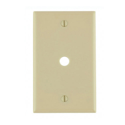 Leviton® 86013 Standard Size Telephone/Cable Wallplate, 1 -Gang, Rectangular, Thermoset, Ivory