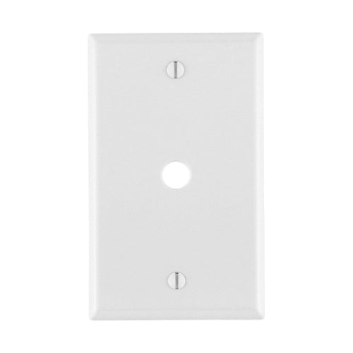 Leviton® 88013 Standard Size Telephone/Cable Wallplate, 1 -Gang, Rectangular, Thermoset, White