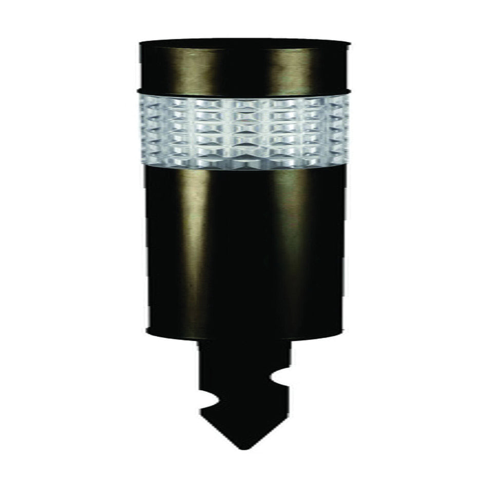 Living Accents 60040-BLK Bollard Light, Solar Powered Battery, LED Lamp, 1 Lumens Lumens, Plastic Fixture