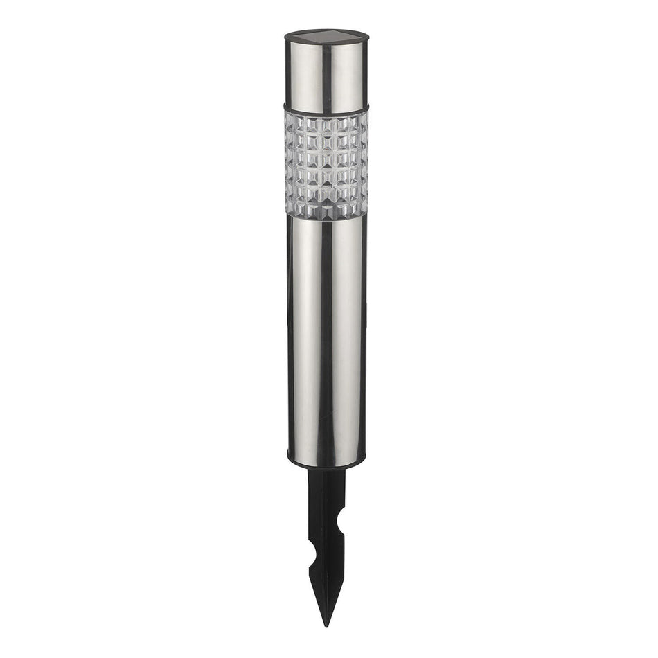 Living Accents 60040-SS Bollard Light, Solar Powered Battery, LED Lamp, 1 Lumens Lumens, Stainless Steel Fixture