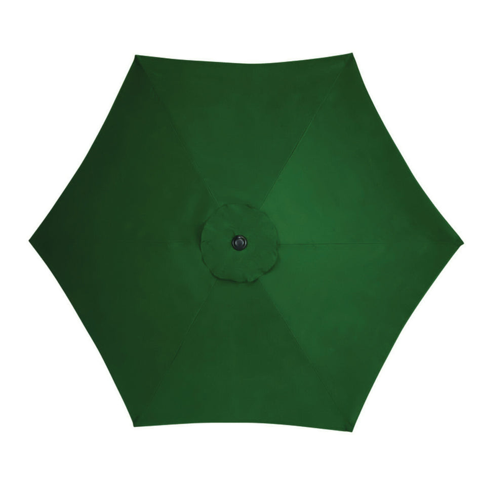 Living Accents UM90BK0BD-01 Tiltable Market Umbrella, 108 in OAH, Steel Frame, Polyester Fabric, Green Fabric