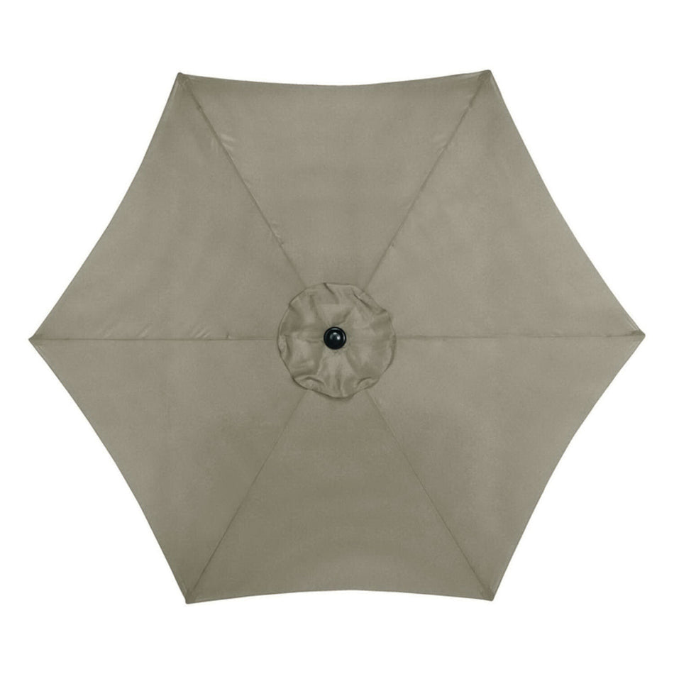 Living Accents UM90G310BD-04 Tiltable Market Umbrella, 108.3 in OAH, Steel Frame, Polyester Fabric, Taupe Fabric