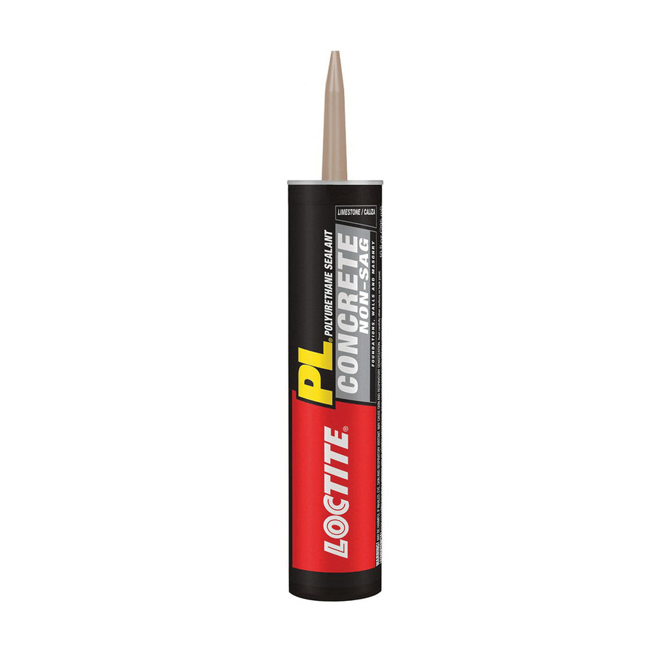 LOCTITE® 1618522 Paintable Non-Sag Sealant, Solid, Light Gray, Slight, Polyurethane Formaldehyde Base, 7 days Full Cure