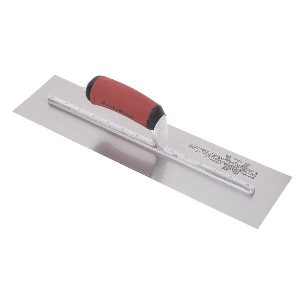 MARSHALLTOWN® 13249 Finishing Trowel, 4 in W Blade, 16 in L Blade, High Carbon Steel Blade, DuraSoft® Handle