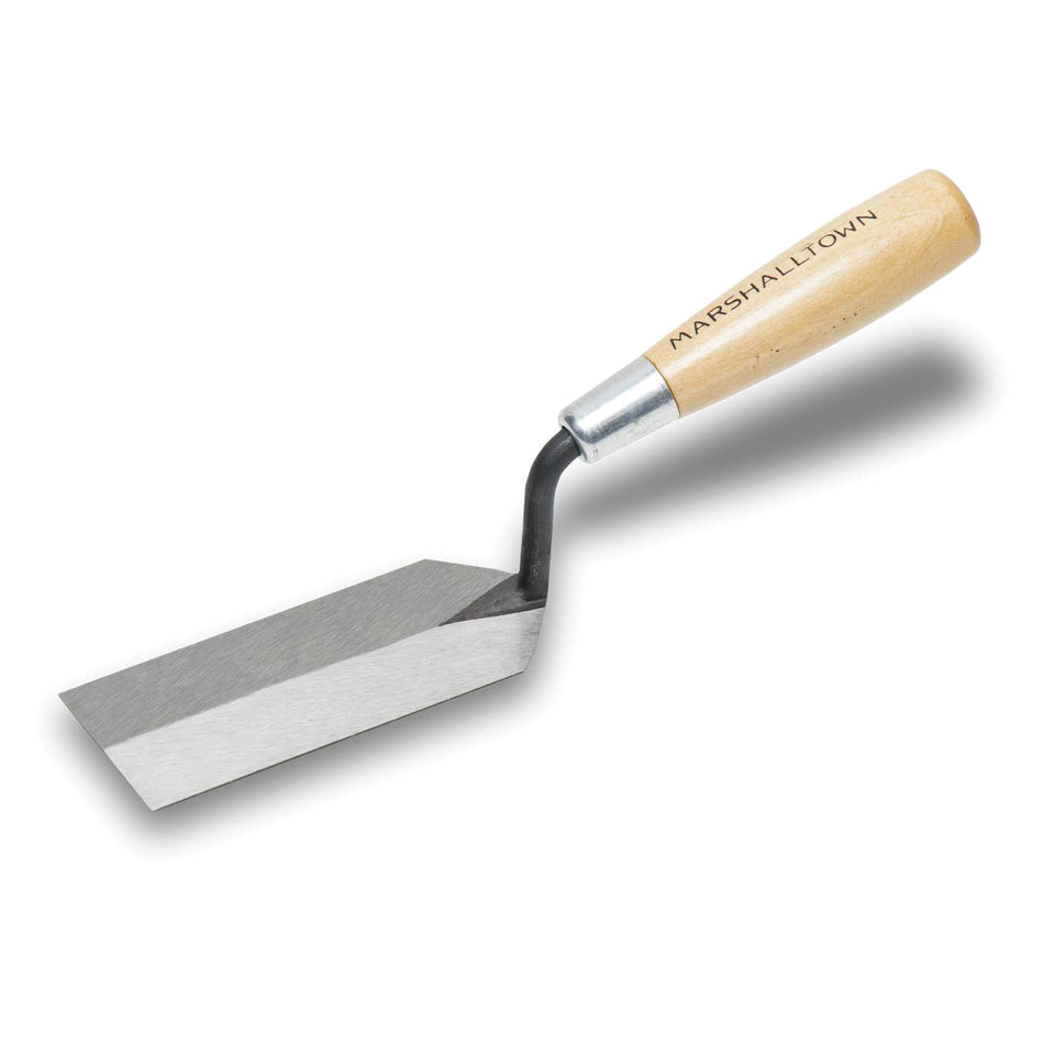 MARSHALLTOWN® 52 Trowel, 2 in W Blade, 5 in L Blade, High Carbon Steel Blade, Wood Handle