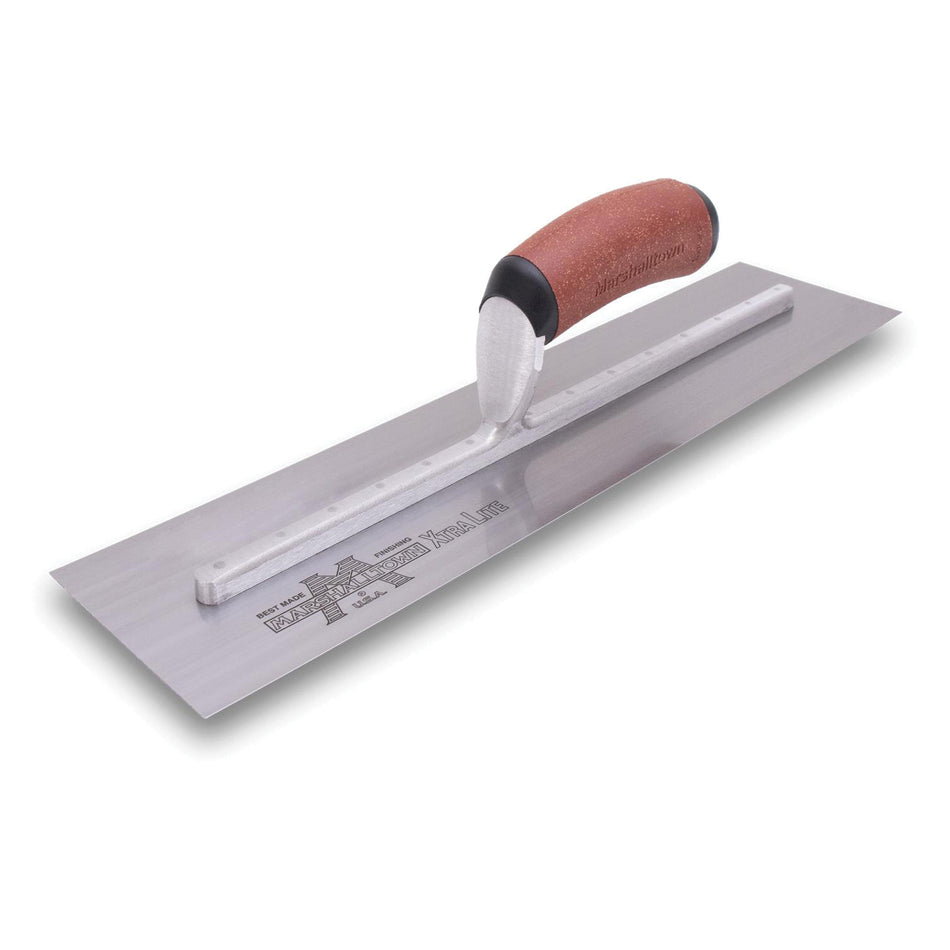 MARSHALLTOWN® MXS66DC Finishing Trowel, 4 in W Blade, 16 in L Blade, High Carbon Steel Blade, DuraCork® Handle