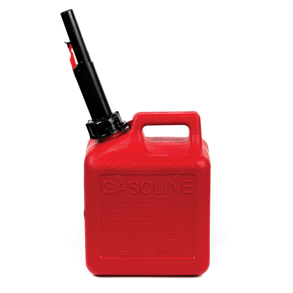 MIDWEST CAN 1210 Gas Can, 1 gal Capacity, Red