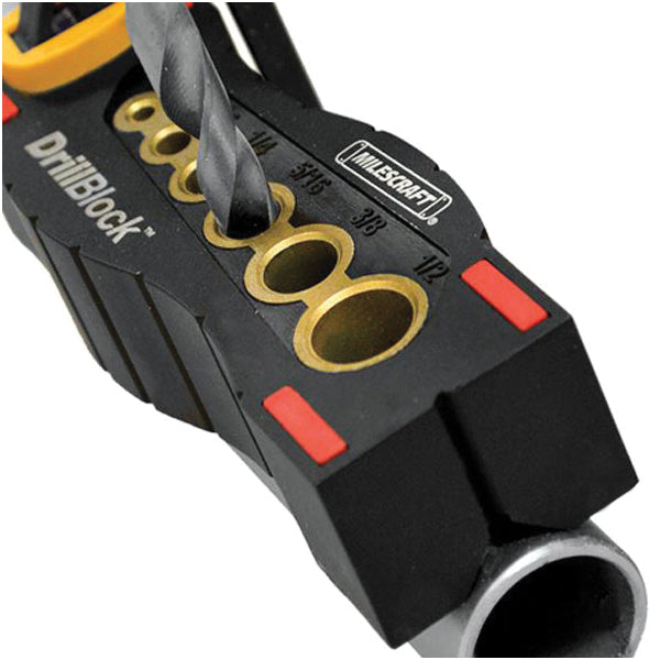 MILESCRAFT DrillBlock™ 1312 Handheld Drill Guide With Non-Slip TPE Feet