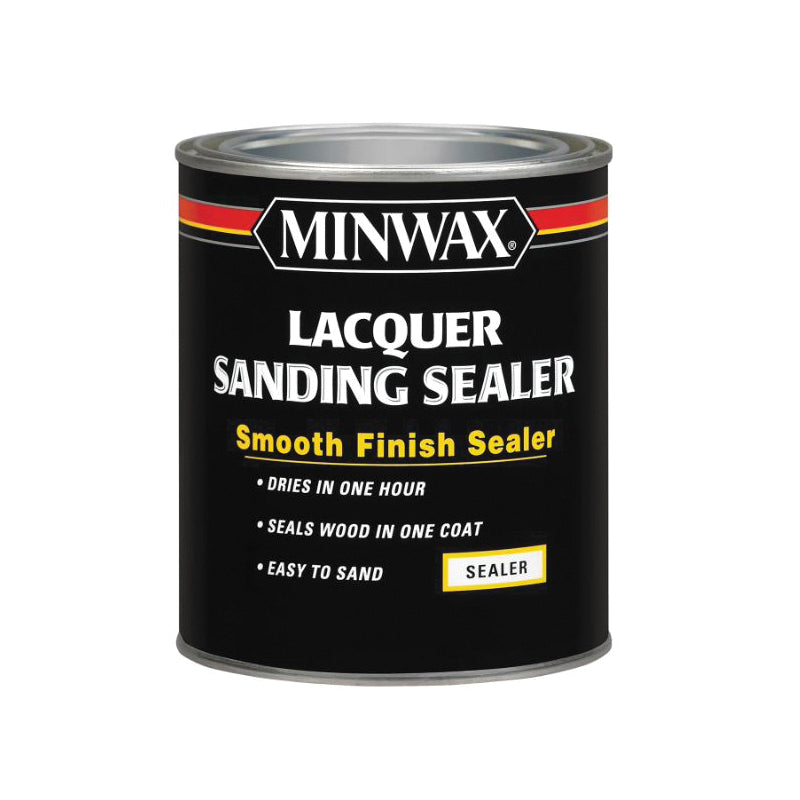 MINWAX® 152150000 Interior Lacquer Sanding Sealer, Clear, 125 sq-ft/qt Coverage Area, 12 oz