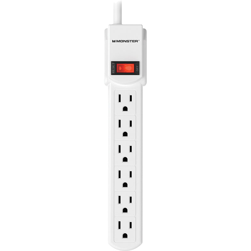 MONSTER® 1700 Power Outlet Strip, 6 -Outlet, 3 ft L Cord