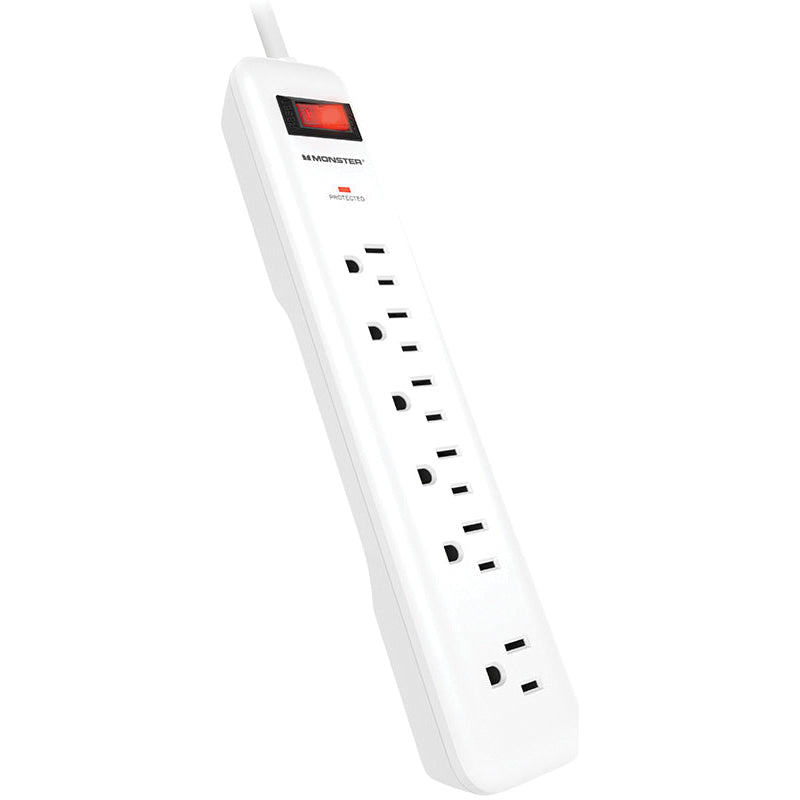 MONSTER® 1807 Surge Strip, 6 -Outlet, 8 ft L Cord