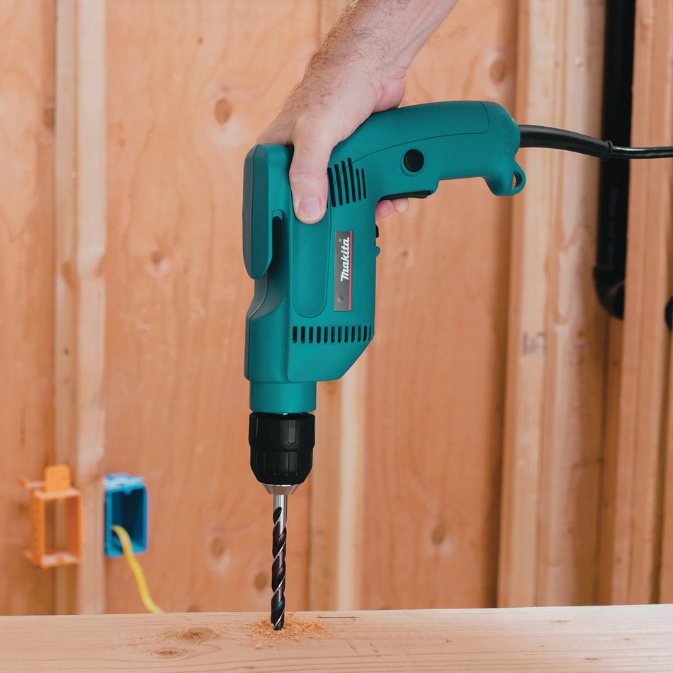 Makita® 6408K Drill, Tool/Kit: Tool, 3/8 in Chuck, Keyless Chuck, 120 VAC, 0 to 2500 rpm Speed, 10-9/32 in OAL